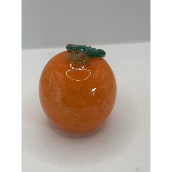 Vintage Glass Orange Fruit Hand Blown Mid Century Decor - Picture 2 of 3